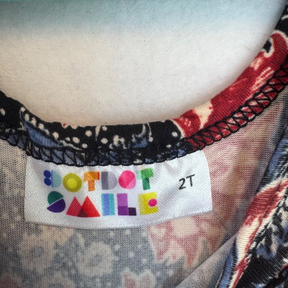 Dotdotsmile Dress Size 2T Black and Red Floral Super Soft New with Tags - Picture 4 of 7